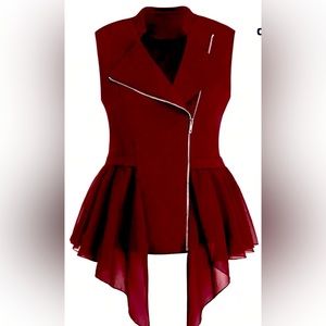 NEW!! Fit n Flare Vest in Luscious Burgundy NIB